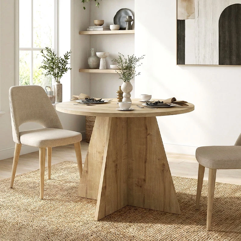 Τραπέζι Tailor Megapap χρώμα sapphire oak Ø100x75,7εκ. | GP042-0370,1
