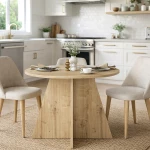 Τραπέζι Tailor Megapap χρώμα sapphire oak Ø100x75,7εκ. | GP042-0370,1