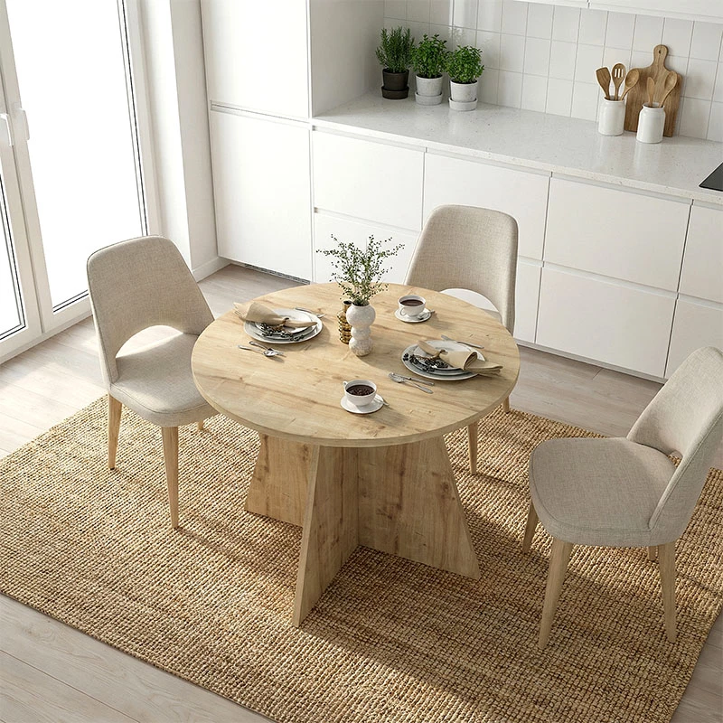 Τραπέζι Tailor Megapap χρώμα sapphire oak Ø100x75,7εκ. | GP042-0370,1