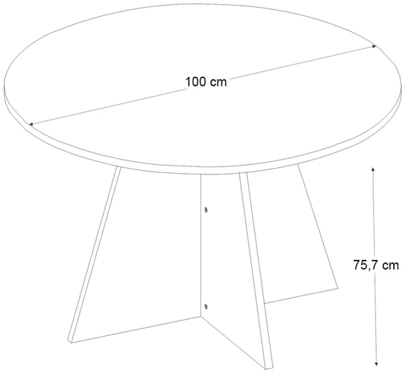 Τραπέζι Tailor Megapap χρώμα sapphire oak Ø100x75,7εκ. | GP042-0370,1