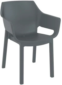 DORA DARK GREY ΠΟΛΥΘΡΟΝΑ ΠΟΛ/ΝΙΟΥ 58X59X80εκ.