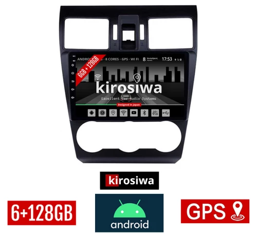 KIROSIWA 6+128GB SUBARU FORESTER (μετά το 2013) Android οθόνη αυτοκίνητου 6GB με GPS WI-FI (ηχοσύστημα αφής 9" ιντσών OEM Youtube Playstore MP3 USB Radio Bluetooth Mirrorlink DSP Apple Carplay Android Auto 4G SIM card 4x60W, AUX) RX-9531
