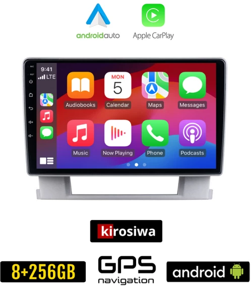 KIROSIWA OPEL ASTRA J (2010 - 2015) Android οθόνη αυτοκίνητου 8GB + 256GB με GPS WI-FI (ηχοσύστημα αφής 9" ιντσών OEM Android Auto Apple Carplay Youtube Playstore MP3 USB Radio Bluetooth Mirrorlink εργοστασιακή, 4x60W, AUX)
