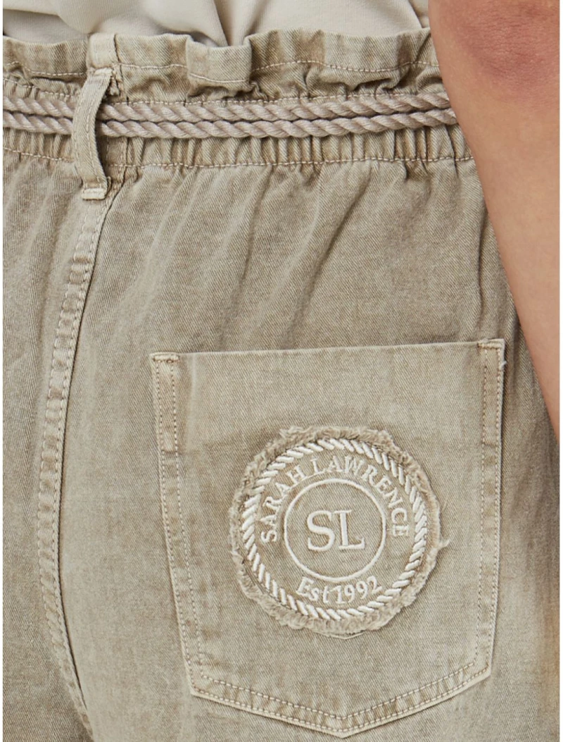 SARAH LAWRENCE Γυναικείο μπέζ τζιν βερμούδα 262-4701 Beige