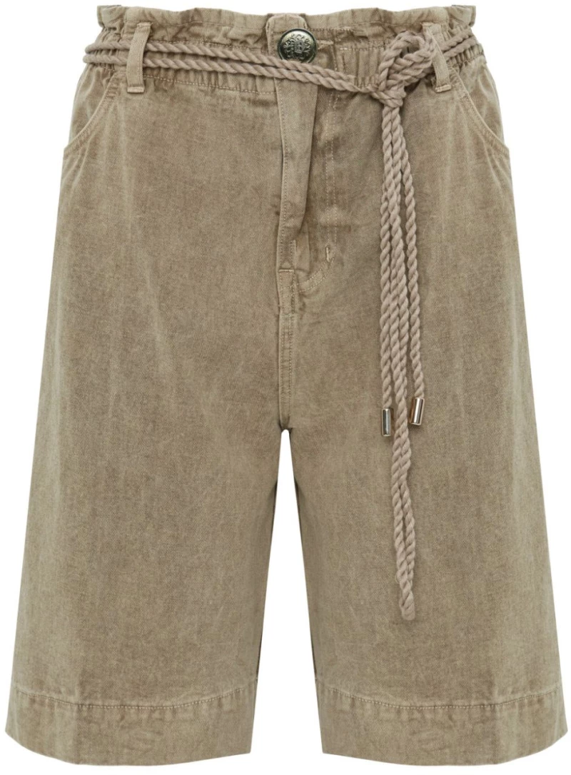 SARAH LAWRENCE Γυναικείο μπέζ τζιν βερμούδα 262-4701 Beige