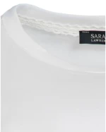SARAH LAWRENCE Γυναικεία λευκή κοντόφαρδη μπλούζα 162-0710 WHITE