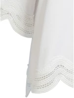 SARAH LAWRENCE Γυναικεία λευκή κοντόφαρδη μπλούζα 162-0710 WHITE