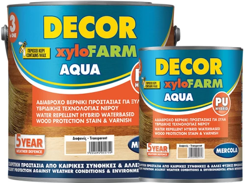 Mercola Decor Xylofarm Aqua Υβριδικό Βερνίκι Εμποτισμού Νερού Καρυδιά 750ml