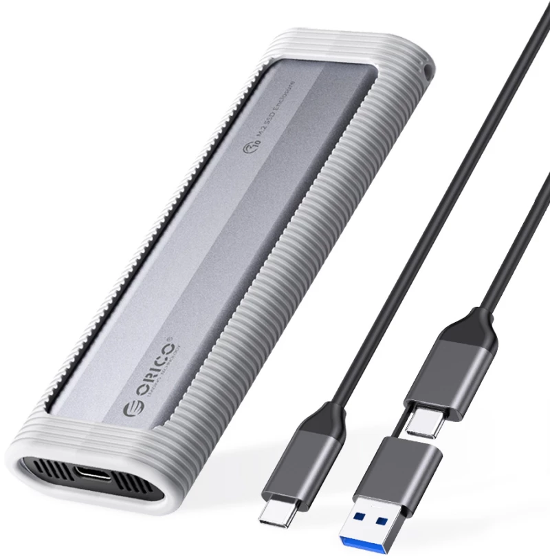 ORICO θήκη για M.2 NVME/NGFF SSD AXM2S-G2, 10Gbps, tool free, γκρι