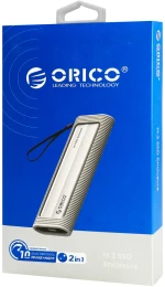 ORICO θήκη για M.2 NVME/NGFF SSD AXM2S-G2, 10Gbps, tool free, γκρι