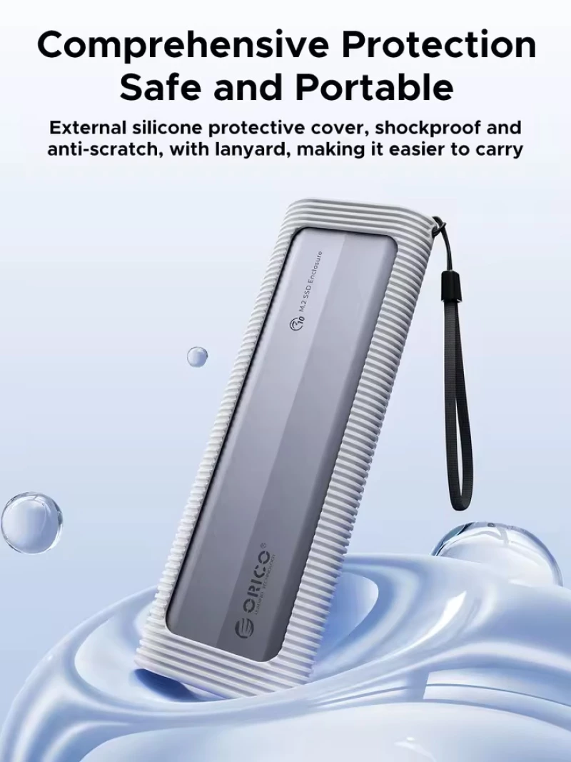 ORICO θήκη για M.2 NVME/NGFF SSD AXM2S-G2, 10Gbps, tool free, γκρι
