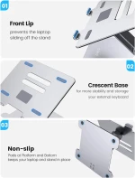 ORICO μεταλλική βάση για laptop/tablet LST-T1, 11~15.6", foldable, ασημί