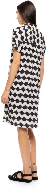 Γυναικείο Beachdress Pink Label - OFF WHITE WAVE - Κοντομάνικο - Viscose