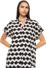 Γυναικείο Beachdress Pink Label - OFF WHITE WAVE - Κοντομάνικο - Viscose