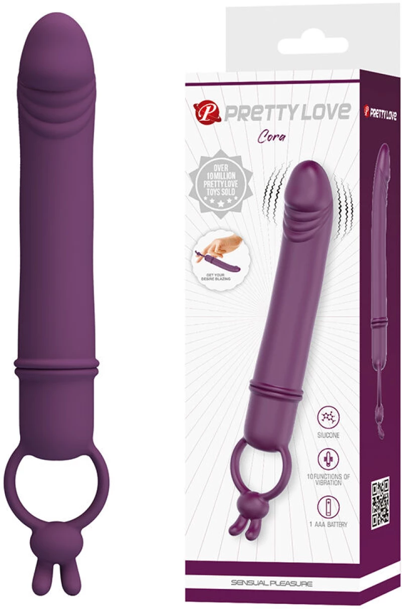 PRETTY LOVE - CORA VIBRATOR PENIS FORM WITH RESISTANCE RING