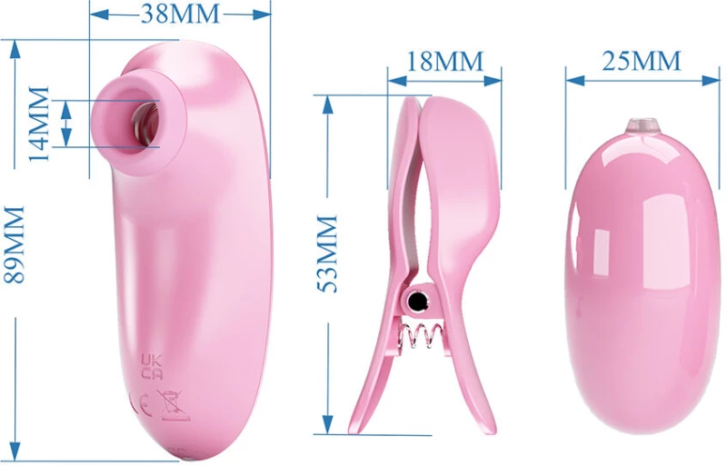 PRETTY LOVE - IMONIE 3-IN-1 MULTIFUNCTIONAL SET WITH SUCTION CUP, NIPPLES AND CLITORIS