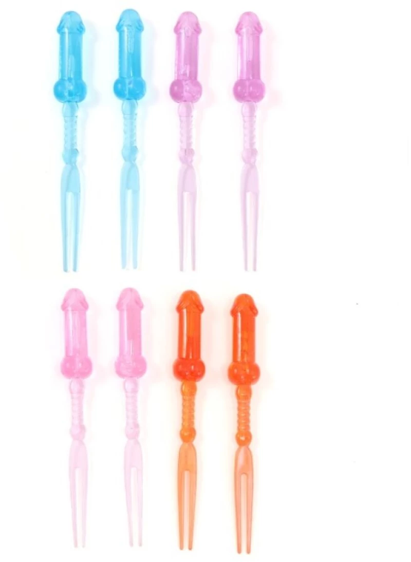 DIABLO PICANTE - COLORED PENIS SKEWERS 8 UNITS
