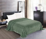 Κουβέρτα fleece braid (220cm x 240cm) πράσινο