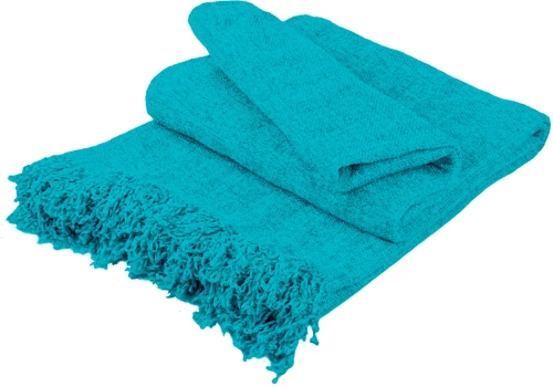 Ριχτάρι Σενίλ Turquoise Μονοθέσιο