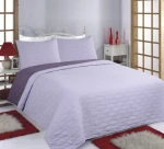 ΚΟΥΒΕΡΛΙ σετ (220cm x 240cm   2 x 50cm x 70cm) RUBY lila/purple