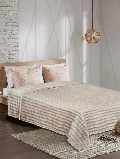 Κουβέρτα Fleece PUFFELLA BROWN Κουβέρτα μονή: 160 x 220 εκ.