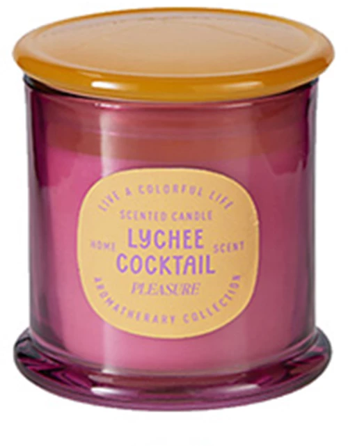 Κερί σε γυάλινο δοχείο με άρωμα  Lychee Cocktail  9,1x9,1x10,9cm 27454 CA499