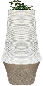 Βάζο fiberclay στρογγυλό λευκό M 32x70cm Espiel LOF104
