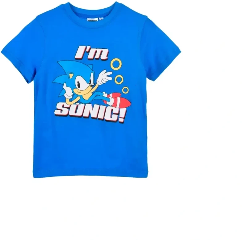 Μπλούζα κοντομάνικη αγόρι "I'm sonic" ρουά