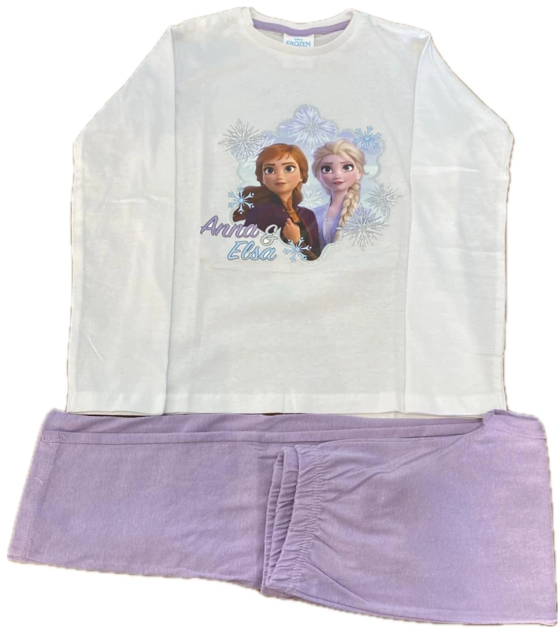 Πυτζάμα κορίτσι "Frozen" λευκή