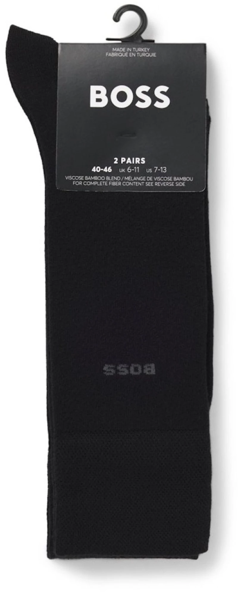 Κάλτσες BOSS 2P RS Bamboo 4135-66323266, Χρώμα BLACK