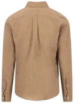 ΠΟΥΚΑΜΙΣΟ FYNCH HATTON PURE LINEN 4163-66336753, Χρώμα BROWN