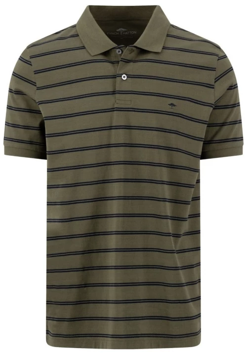 POLO FYNCH-HATTON με ρίγες 4170-66341817, Χρώμα OLIVE