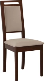 Καρέκλα Roma 15 162721029 47x43x96cm Walnut-Beige Ξύλο,Ύφασμα