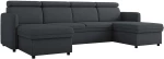Καναπές - Κρεβάτι Γωνιακός Barcelo U 163084189 284x166x84cm Anthracite