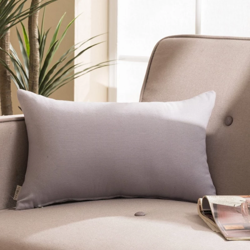 Μαξιλαροθήκη Διακοσμητική Alora 04 Grey Teoran 30X50 Βαμβάκι-Πολυέστερ