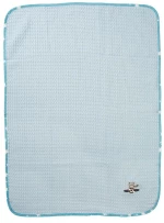Κουβέρτα Βρεφική Aviator 183 Πικέ Με Κέντημα Sky Blue DimCol Αγκαλιάς 80x110cm 100% Βαμβάκι