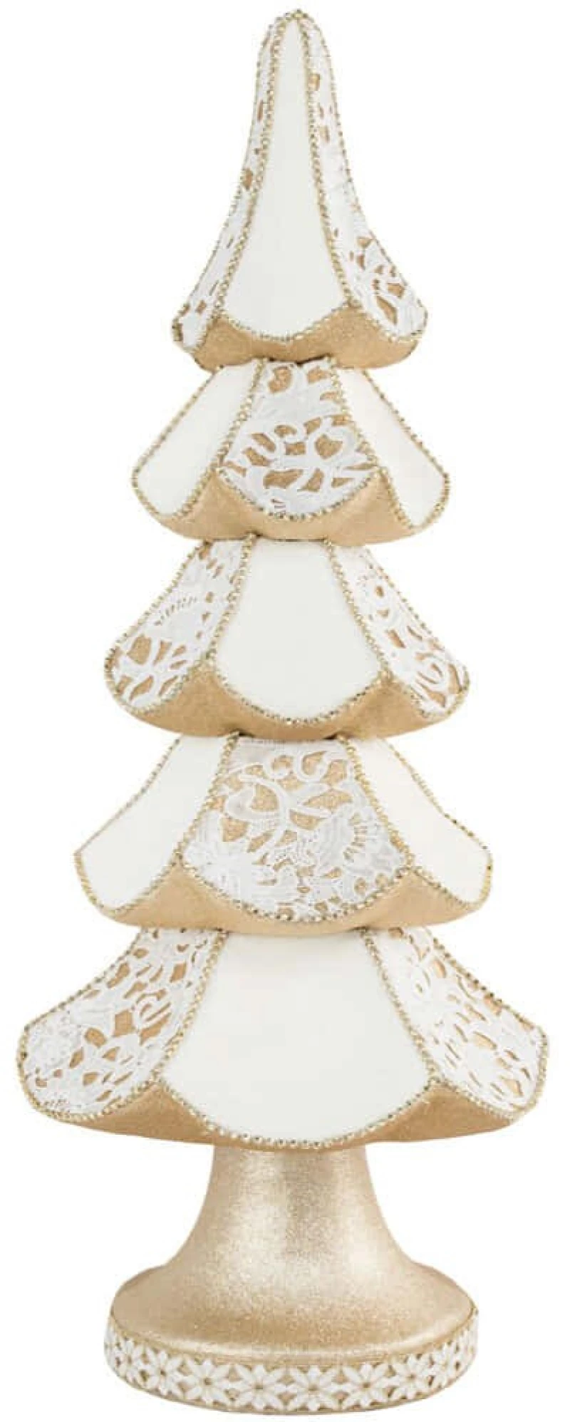 Χριστουγεννιάτικο Δεντράκι 240053 25x25x52cm White-Gold