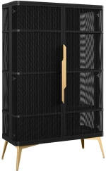 Βιτρίνα Modera 163085629 90x40x145cm Black