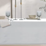 Τραπεζομάντηλο Steady White Nef-Nef Homeware Διάμετρος 180cm 100% Βαμβάκι