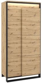 Ντουλάπα Δίφυλλη Με Φως Led Quant 162087979 95x50x195cm Oak Δίφυλλη
