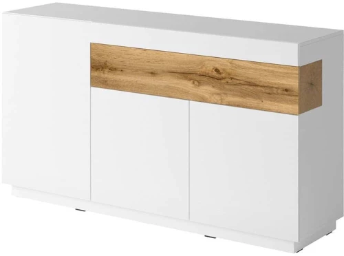 Μπουφές Selki Mini 16827479 150x40x85cm White-Natural Μοριοσανίδα