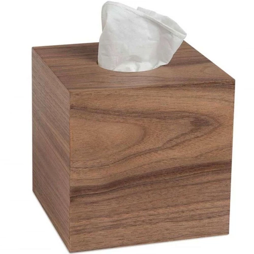 Κουτί Για Χαρτομάντηλα AH-BA73118 13x13x13cm Walnut Andrea House Ξύλο