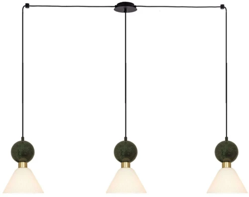 Φωτιστικό Οροφής 23248 110x140cm 3xE14 15W Marble Green-Brass