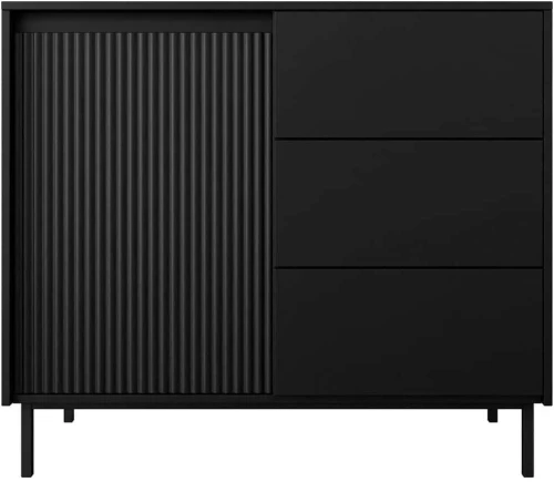 Μπουφές Mizo Mini 162774859 103x50x90cm Black Μοριοσανίδα,Mdf