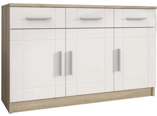 Μπουφές Toulouse Plus 16839199 103,4x37x70cm Natural-White Μοριοσανίδα,Mdf