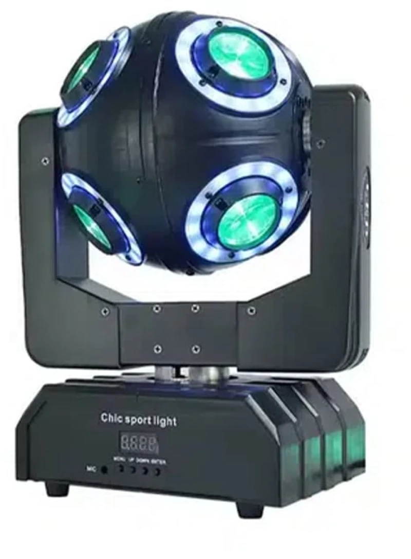 LED Φωτορυθμικό - Περιστρεφόμενη Κεφαλή Moving Head 12 LED 120W