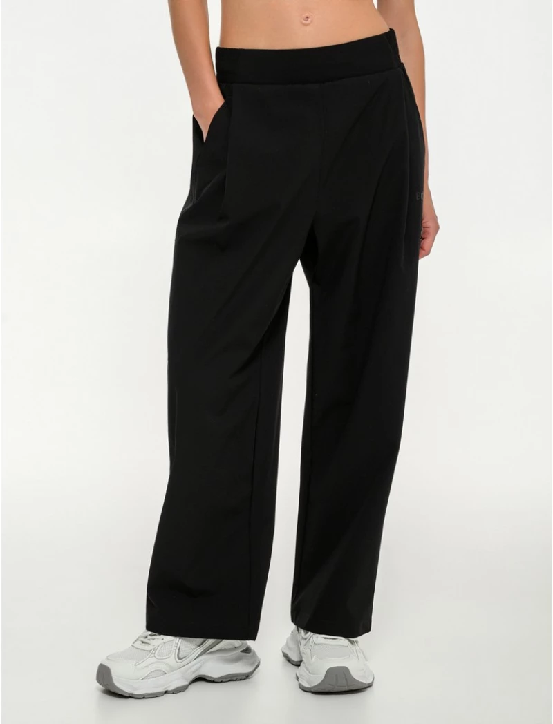 BDTK WOVEN OPEN HEM PANTS 7/8 1261-907700 1261-907700-00100 BODY TALK Μαύρο
