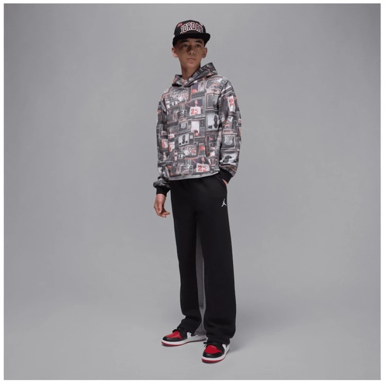 JORDAN JDB MJ BRKLYN AOP FLC PO 95F089-023 NIKE Μαύρο