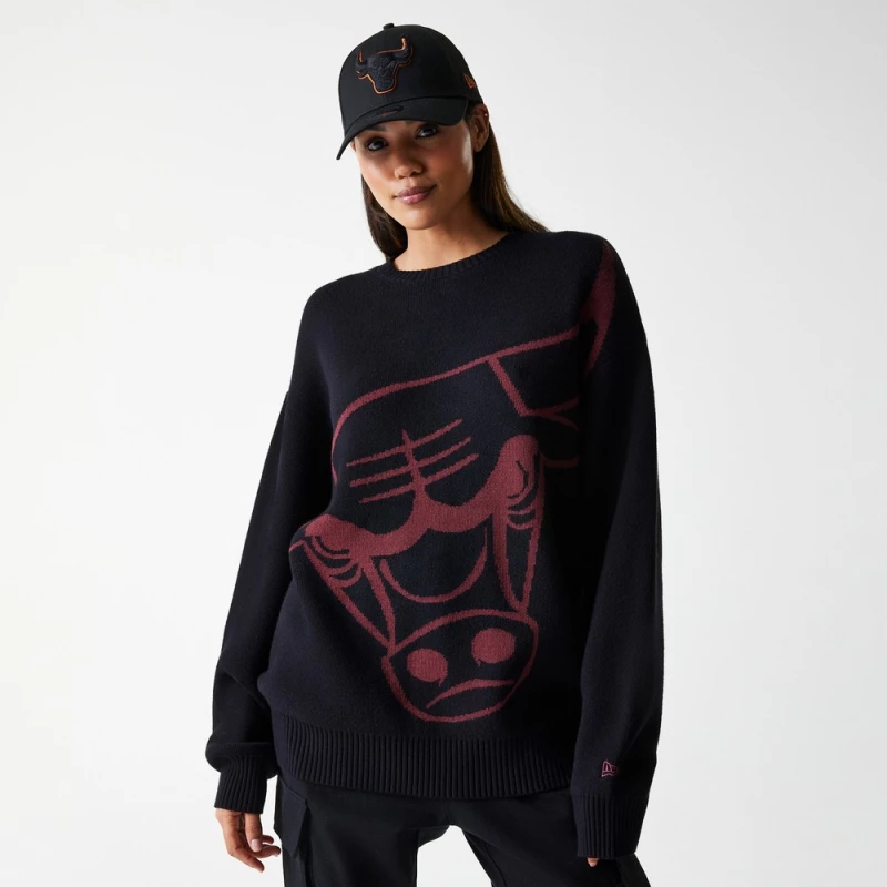 NEW ERA NBA KNIT SWEATER CHIBUL  BLK 60684339 NEW ERA Μαύρο