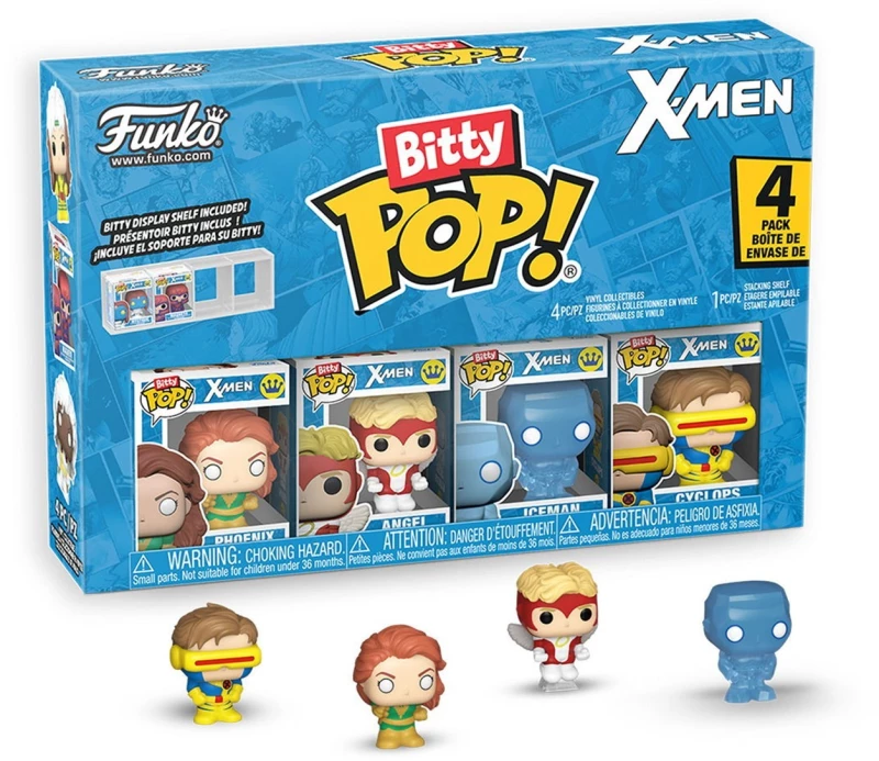 Funko Bitty Pop! 4-Pack: X-Men - Phoenix, Angel, Iceman, Cyclops Vinyl Figures
